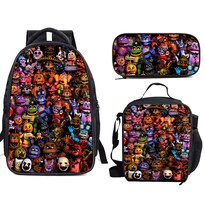 Set De Mochilas Escolares Five Nights Freddy Bear 3 Piezas Unisex - Venta Internacional.