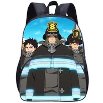 Mochila Escolar Fire Force Anime Para Niños - Venta Internacional.