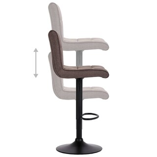 Foto 7 | Foto 7 | Taburetes De Bar Vidaxl En Tela Taupe 2 Uds Con Reposapiés Y Elevador De Gas - Venta Internacional.