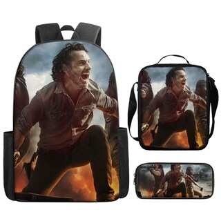 Foto 1 | Foto 1 | Set De Mochilas Walkings Deads Anime School De 3 Piezas Con Funda - Venta Internacional.