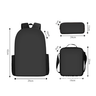 Foto 2 | Foto 2 | Set De Mochilas Walkings Deads Anime School De 3 Piezas Con Funda - Venta Internacional.