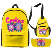 Set De Mochilas Cookiess Yellow Anime Para Niños Y Escuelas 3 Unidades - Venta Internacional.