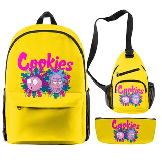 Foto 1 | Foto 1 | Set De Mochilas Cookiess Yellow Anime Para Niños Y Escuelas 3 Unidades - Venta Internacional.