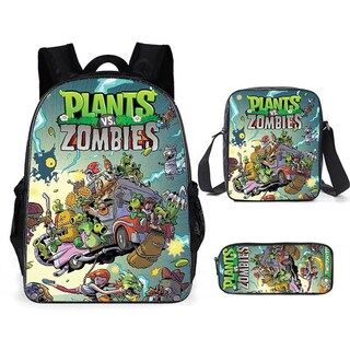 Foto 1 | Foto 1 | Set De Mochilas Escolares Plants Zombies De 3 Piezas Para Niños - Venta Internacional.