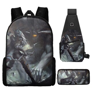 Foto 1 | Foto 1 | Set De Mochilas Sylvanas Windrunner Anime De 3 Piezas Para Niños Y Escuelas - Venta Internacional.