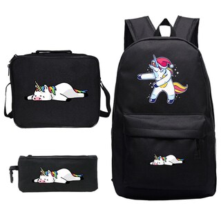 Foto 1 | Foto 1 | Set De Mochila Escolar Casual Con Estampado De Unicornios - Venta Internacional.
