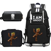 Set De Mochilas Baby Groot Anime School Guardians Galaxys 3 Piezas - Venta Internacional.