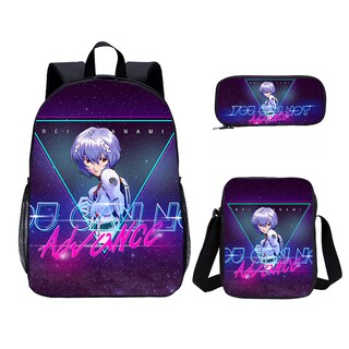 Foto 1 | Foto 1 | Set De 3 Mochilas Escolares Ayanami Reis Neon Genesis Evange - Venta Internacional.