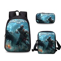 Set De Mochilas Gods Of Wars Anime School De 3 Piezas Con Hombro - Venta Internacional.