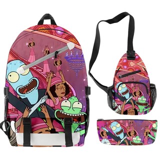 Foto 1 | Foto 1 | Juego De Mochilas Escolares Con Estampado 3d De Colores Opuestos Solares Anime Paquete De 3 Unidad - Venta Internacional.