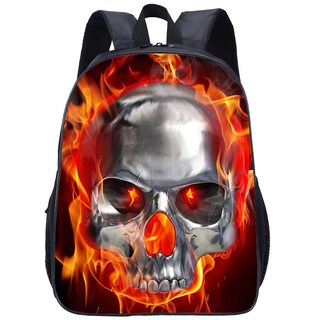 Foto 1 | Foto 1 | Mochila Escolar Fire Skull Anime Para Niños - Venta Internacional.