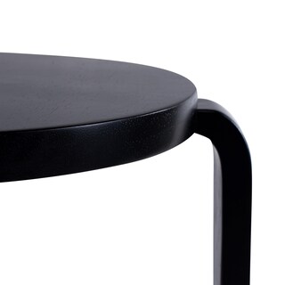 Foto 4 | Foto 4 | Conjunto De Taburetes Apilables Mata Benjara En Madera De Caucho Negra X2 - Venta Internacional.