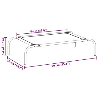 Foto 3 | Foto 3 | Cama Elevada Para Perros Vidaxl Para Razas Pequeñas En Negro Textilene - Venta Internacional.