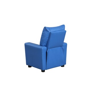 Foto 4 | Foto 4 | Sillón Reclinable Infantil Chang Azul De Cuero Sintético Con Portavasos - Venta Internacional.