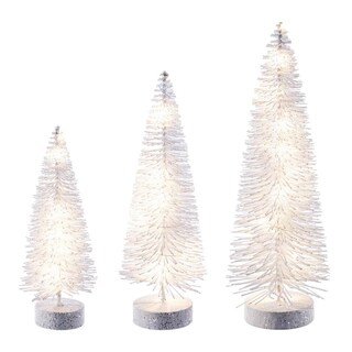 Foto 1 | Foto 1 | Conjunto De Árboles De Cepillo Para Botellas Iluminados Vickerman En Blanco De 8 10 Y 12 Pulgadas - Venta Internacional.