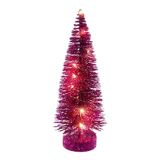 Foto 2 | Foto 2 | Set De Árboles De Cepillo De Botella Vickerman Rosa Fucsia Iluminados 20-25-30 Cm - Venta Internacional.