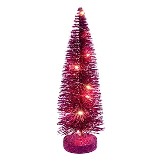 Foto 3 | Foto 3 | Set De Árboles De Cepillo De Botella Vickerman Rosa Fucsia Iluminados 20-25-30 Cm - Venta Internacional.