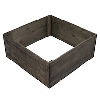 Cuello Para Árbol De Navidad Vickerman Gris Cuadrado De Madera 21x9 Cm - Venta Internacional.