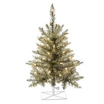 Árbol De Navidad Vickerman De 60 Cm Con Guirnalda Champagne Y Luces Led - Venta Internacional.