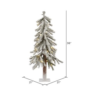 Foto 2 | Foto 2 | Árbol De Navidad Alpino Nevado Vickerman 90 Cm Con Luces Led Blanco Cálido - Venta Internacional.