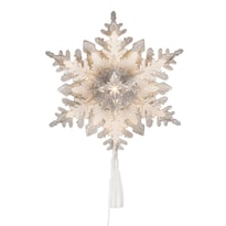 Adorno Para Árbol Vickerman Copo De Nieve Blanco Led 11.5 Cm Con 6 Puntas - Venta Internacional.