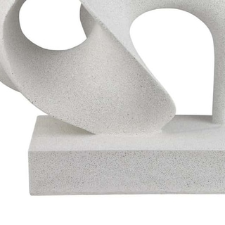 Foto 4 | Foto 4 | Accent Decor Benzara Ramya Abstracto En Resina Blanca 32x13x32 Cm - Venta Internacional.