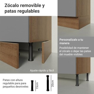 Foto 7 | Foto 7 | Kit Gabinete Bajo Con Armario De Vidrio Madesa Agata 70cm Mg