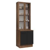 Kit Gabinete Bajo Con Armario De Vidrio Madesa Agata 70cm Mn