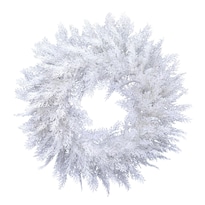 Corona Navideña Vickerman De Cedro Y Pino Artificial Con Flocking De 30 Cm Sin Iluminación - Venta Internacional.