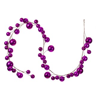 Foto 1 | Foto 1 | Guirnalda Vickerman De Alambre Con Bolas Y Ramas De Perlas Fucsias 3 M Interior - Venta Internacional.