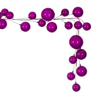 Foto 3 | Foto 3 | Guirnalda Vickerman De Alambre Con Bolas Y Ramas De Perlas Fucsias 3 M Interior - Venta Internacional.