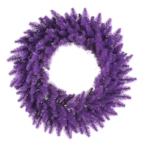 Corona De Navidad Vickerman Abeto Púrpura 30 Cm Con Luces Led Dura-lit - Venta Internacional.