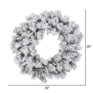 Foto 2 | Foto 2 | Corona Navideña Vickerman Con Nieve Artificial Flocked Snow Ridge 30 Cm - Venta Internacional.