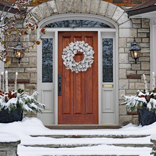 Foto 4 | Foto 4 | Corona Navideña Vickerman Con Nieve Artificial Flocked Snow Ridge 30 Cm - Venta Internacional.