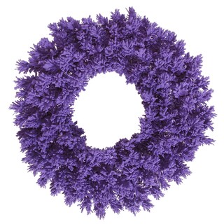 Foto 1 | Foto 1 | Corona Navideña De Abeto Morado Vickerman Con Efecto Escarchado De 30 Cm Sin Luces - Venta Internacional.