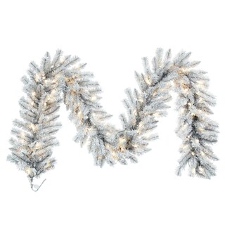 Foto 1 | Foto 1 | Guirnalda Navideña Vickerman Plateada Escarchada 2.7 M Con Luces Led - Venta Internacional.