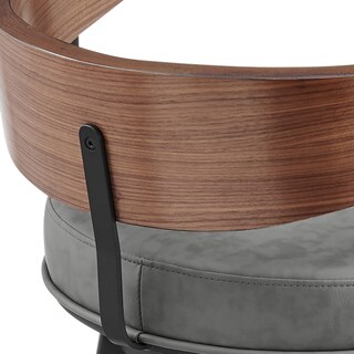 Foto 7 | Foto 7 | Silla Taburete Benzara Lasie Giratoria Con Respaldo Barril Y Cuero Sintético - Venta Internacional.