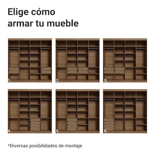 Foto 5 | Foto 5 | Ropero Closet Madesa Venus 8 Puertas 4 Cajones 216cm Mb 02