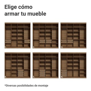 Foto 5 | Foto 5 | Ropero Closet Madesa Venus 8 Puertas 4 Cajones 216cm Mb 01