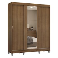 Ropero Closet Madesa Reno 3 Puertas 1 Espejo Con Pies Mm 02