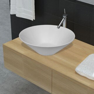 Foto 3 | Foto 3 | Lavabo De Cerámica Porcelana Para Baño Cuenco Blanco 42x42x14 Cm - Venta Internacional.