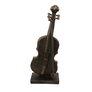 Foto 1 | Foto 1 | Decoración De Violín Para Mesa Benzara En Resina Color Bronce Oscuro De 46 Cm - Venta Internacional.