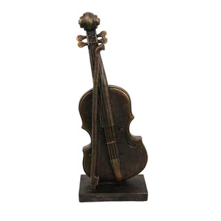 Foto 2 | Foto 2 | Decoración De Violín Para Mesa Benzara En Resina Color Bronce Oscuro De 46 Cm - Venta Internacional.