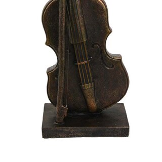 Foto 4 | Foto 4 | Decoración De Violín Para Mesa Benzara En Resina Color Bronce Oscuro De 46 Cm - Venta Internacional.