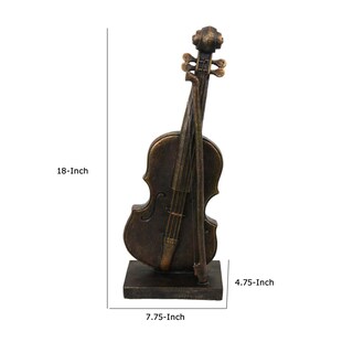 Foto 5 | Foto 5 | Decoración De Violín Para Mesa Benzara En Resina Color Bronce Oscuro De 46 Cm - Venta Internacional.