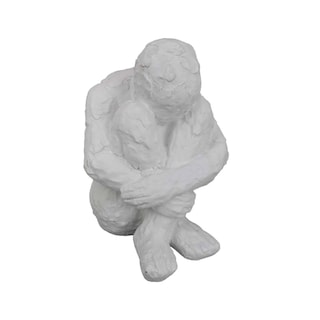 Foto 1 | Foto 1 | Figura De Hombre Contemplativo Abstracto Benzara Roy 38cm Blanco - Venta Internacional.