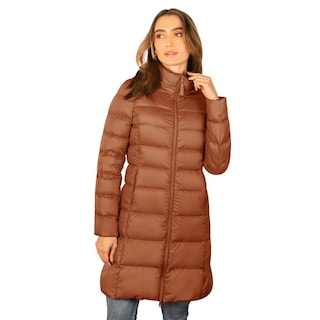 Foto 2 | Foto 2 | Chamarra Larga Greenlander Café Capitonada con Capucha Desmontable para Mujer