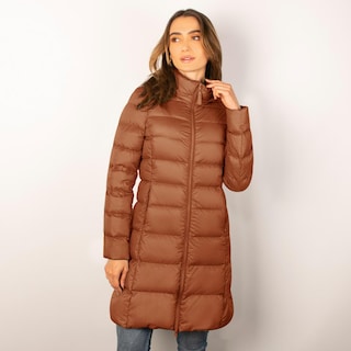 Foto 3 | Foto 3 | Chamarra Larga Greenlander Café Capitonada con Capucha Desmontable para Mujer