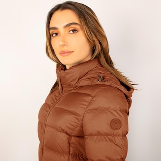 Foto 6 | Foto 6 | Chamarra Larga Greenlander Café Capitonada con Capucha Desmontable para Mujer