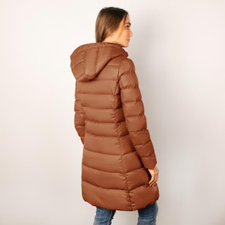 Foto 8 | Foto 8 | Chamarra Larga Greenlander Café Capitonada con Capucha Desmontable para Mujer